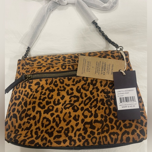 America Leather Co. crossbody bag, Leopard print - Picture 2 of 4
